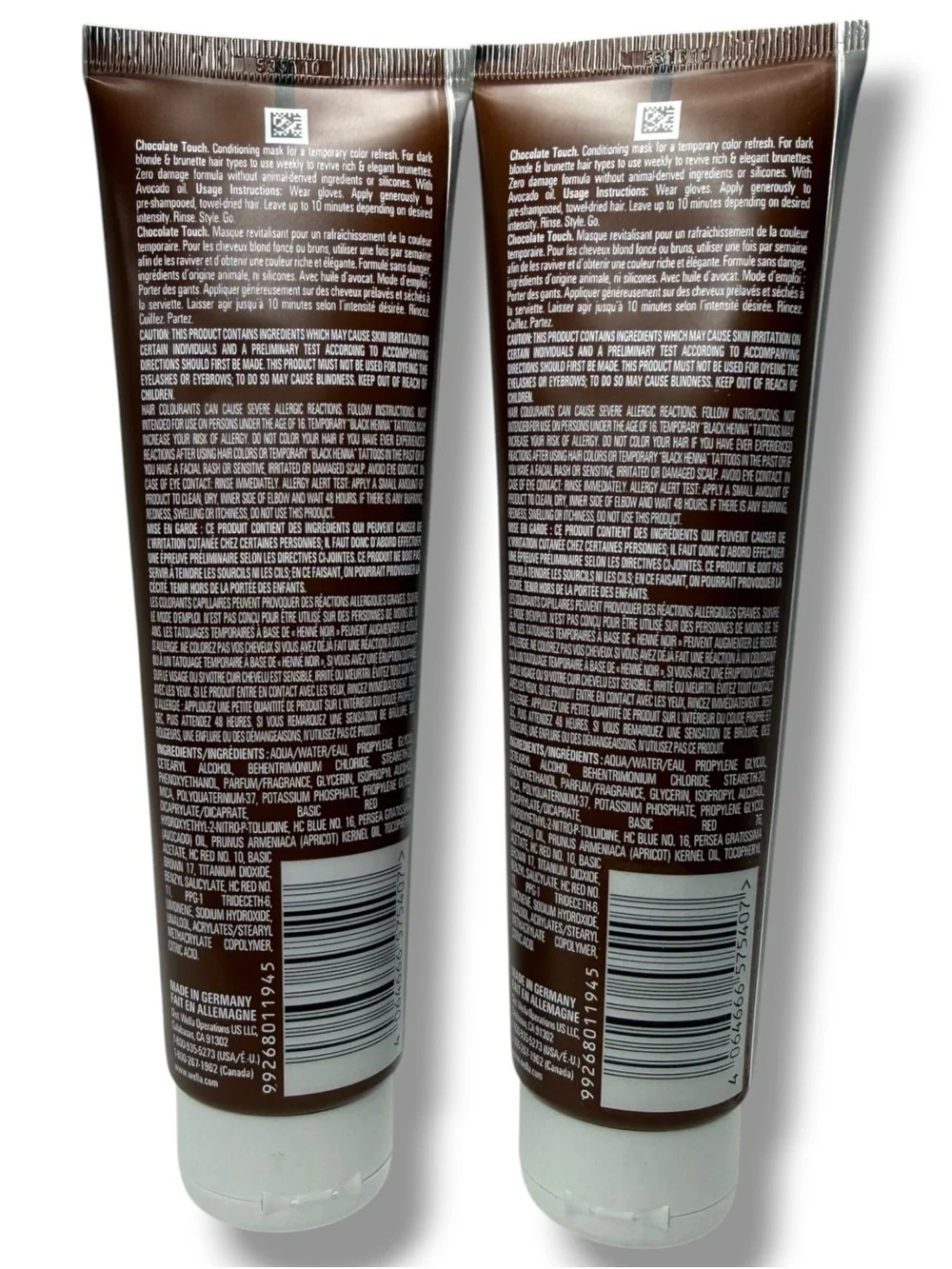 Wella Color Fresh Mask Chocolate Touch Color Depositing Hair Mask 2 Pack 5oz Ea